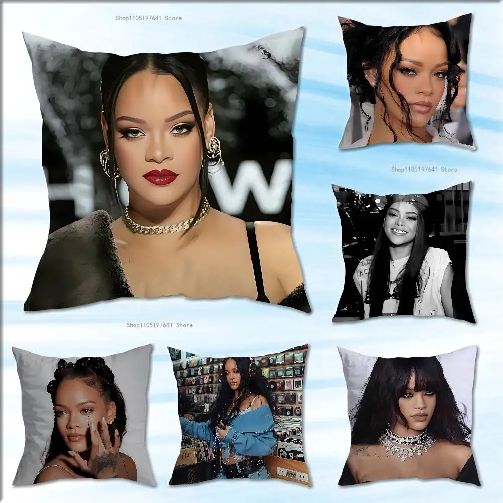 Singer R-Rihanna-ES Pillow Case For Sofa Decor Car Office Room Printing Cushion Cover Decorations and Protector