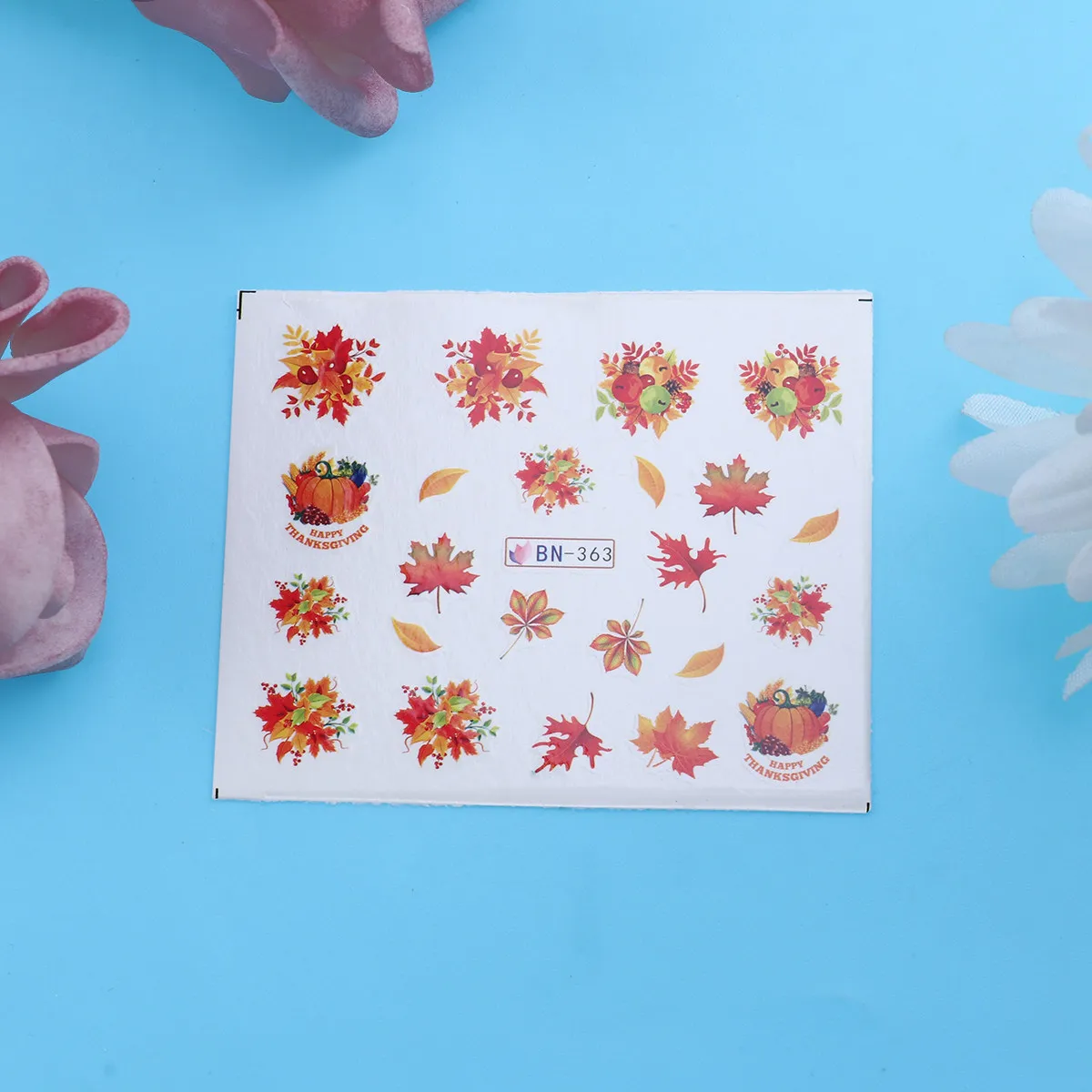 

Thanksgiving Stickers 3D Art Decals Self-Adhesive Manicure Designs For Women Party Festival Decoration Nail Art