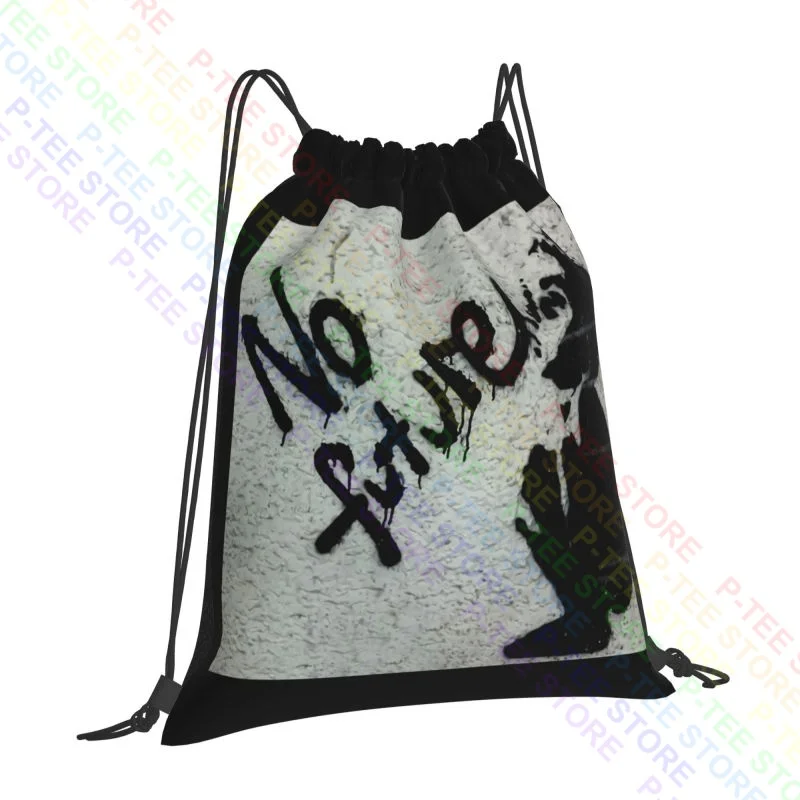 Banksy No Future Drawstring Bags Gym Bag Newest Softback Sports Style Clothes Backpacks