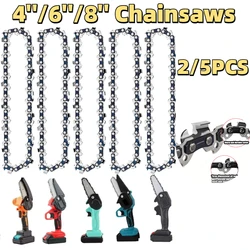 4/6/8 Inch Mini Steel Chainsaw Chains Electric Chainsaws Accessory Guide Plate Chains Replacement Mini Chainsaw Accessories