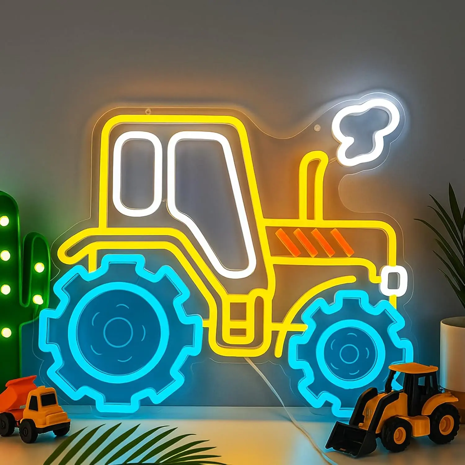 

Tractor Neon Sign USB Rustic Farm LED Neon Light for Garage Party Bar Gaming Room Bedroom Decoration Birthday Gift Wall Light