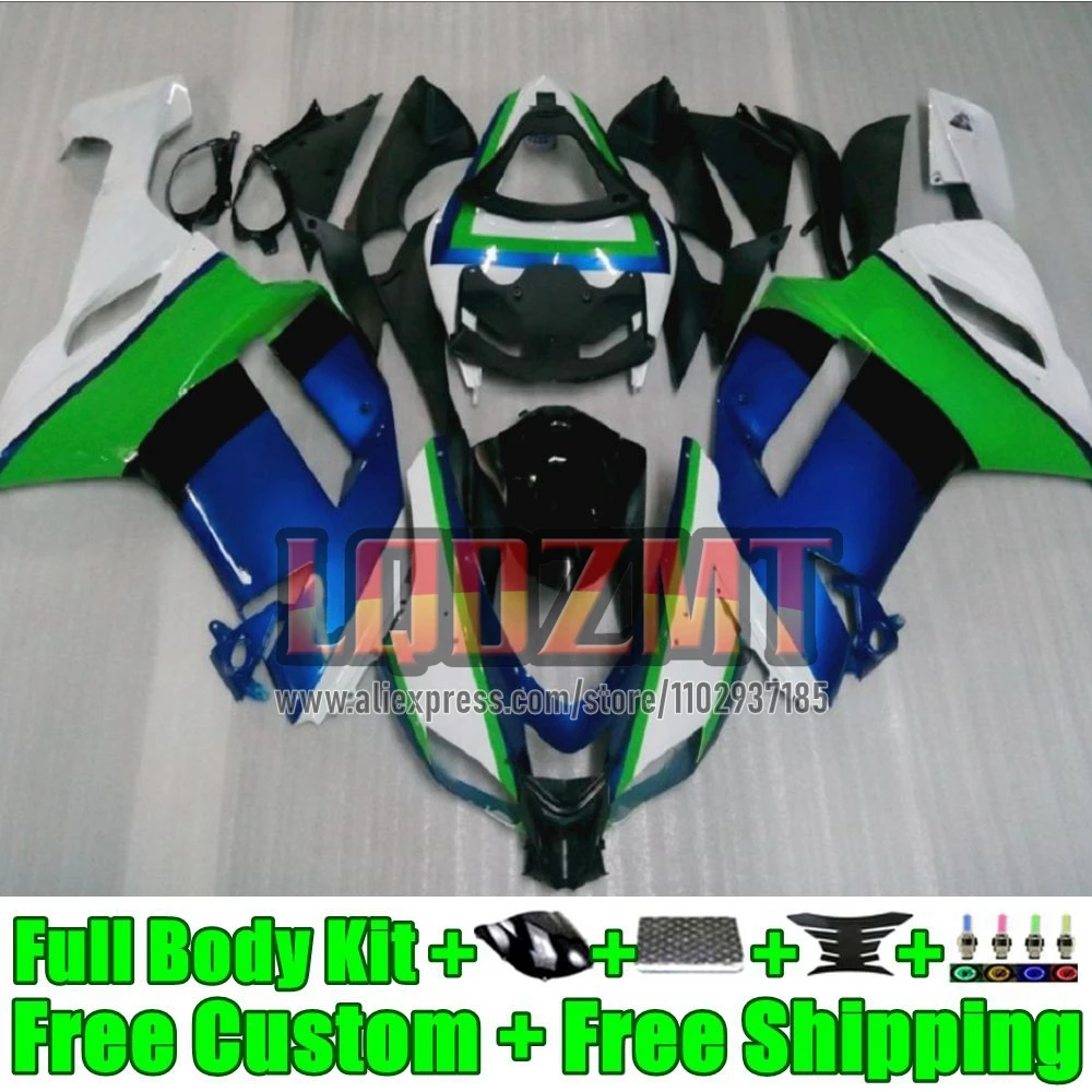 Injection Body For KAWASAKI NINJA ZX-6R ZX636 39No.11 ZX 636 6R 6 R blue green ZX-636 ZX6R 2007 2008 600CC ZX600 07 08 Fairing