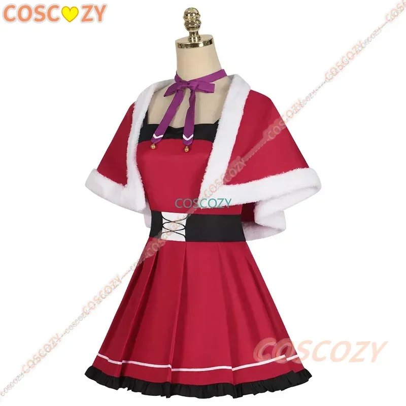 Oshi No Ko Ai Hoshino Christmas Cosplay Costume Lolita Red Dress Xmas Costume For Woman Role Play Party Anime Hat Legwear Outfit