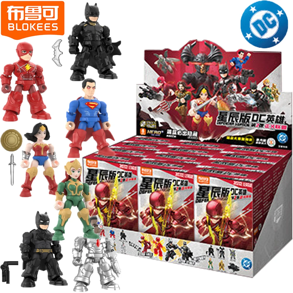 

Original BLOKEES DC Hero Defender Version Vol.2 Blind Box Cartoon Assembly Movable Model Decoration Toys Kids Christmas Gifts