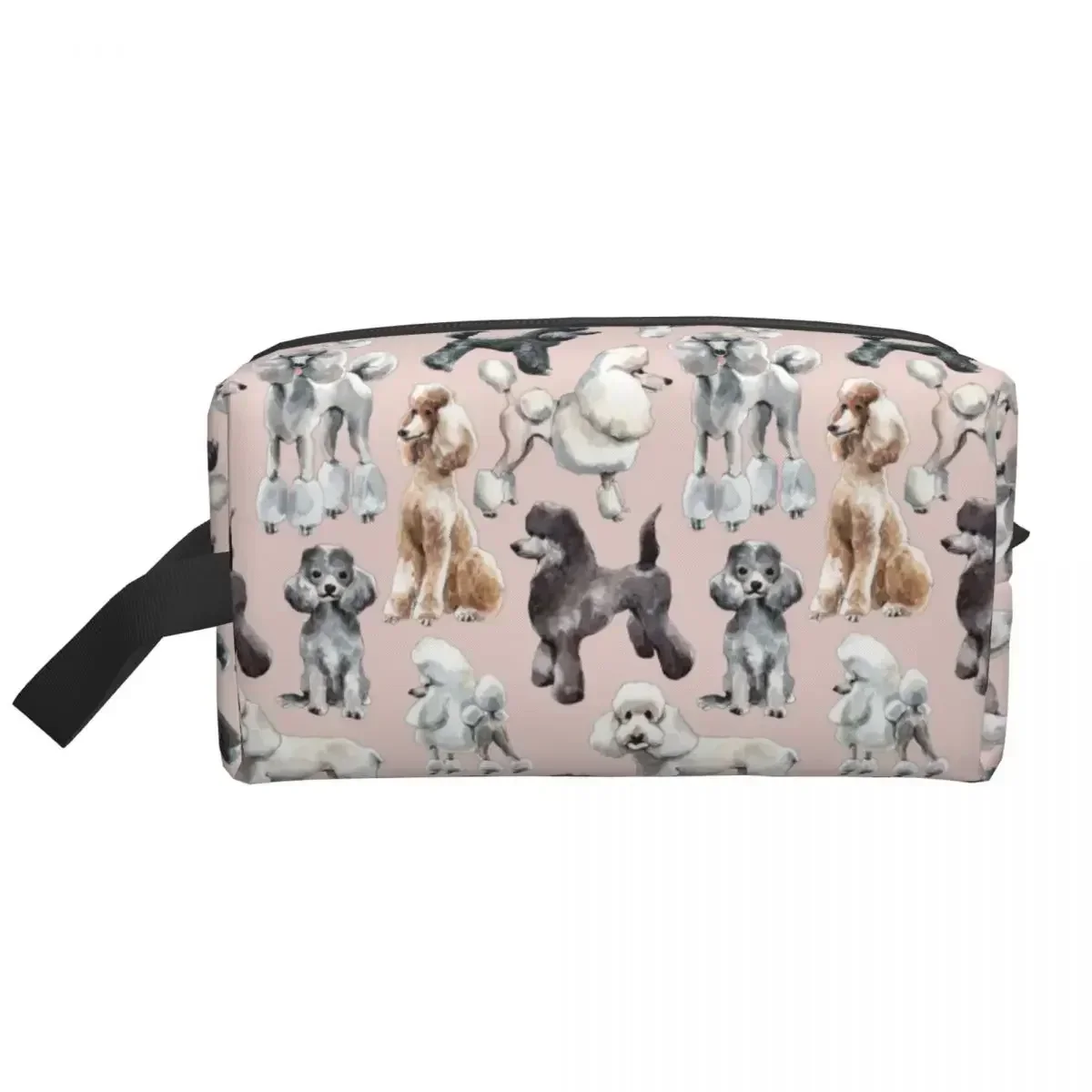 Custom Kawaii Oodles Of Poodles Dog Travel Toiletry Bag Women Animal Pet Puppy Makeup Cosmetic Bag Beauty Storage Dopp Kit