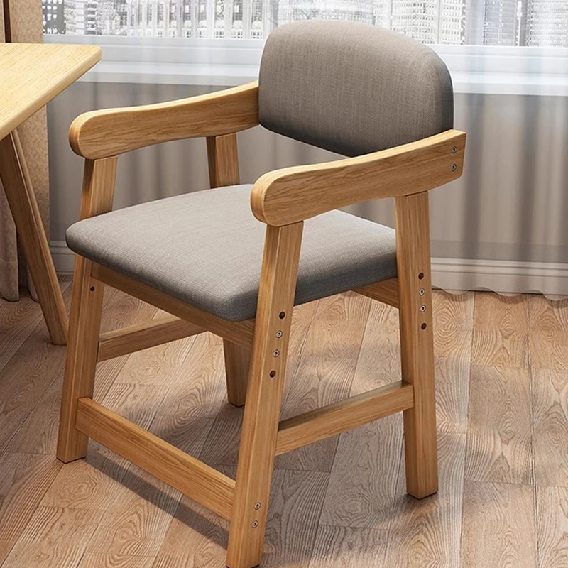 

Growing Kids Wooden Chairs Backrest Computer Study Children'S Chairs Ergonomic Dining Office Cadeira Infantil Bedroom Furniture