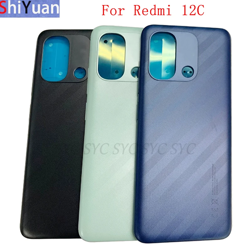 

Original Back Battery Cover Rear Door Panel Housing Case For Xiaomi Redmi 12C Battery Cover with Logo Replacement Parts