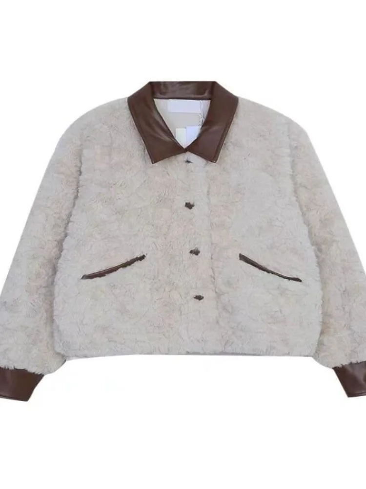 

Autumn and Winter Coats for Women Thickened Korean Style New Simple Style Outdoor Shopping Students Warm Trendy Short Coat Hot