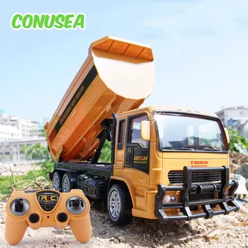 RC รถบรรทุกรถ Dumper 2.4G รีโมทคอนโทรลวิศวกรรมยานพาหนะรถยนต์รถบรรทุกรถแทรกเตอร์ของเล่นเด็กเด็กคริสต์มาสของขวัญ