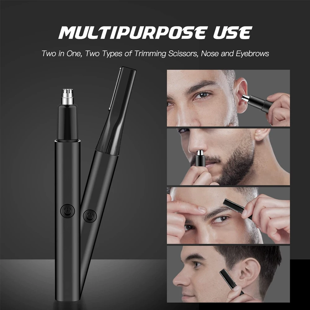 Electric Nose Hair Trimmer For Men Facial Eyebrow Trimmer Razor Rechargeable Ear And Nose Hair Trimmer Clipper Hair Removal