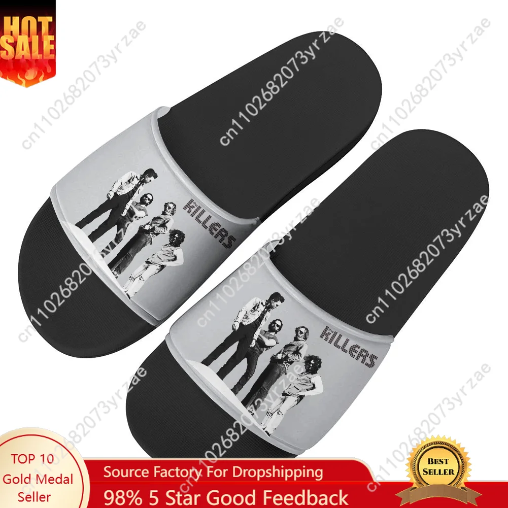 

The Killers Flip Flops Mens Womens Teenager Family Slippers Bathroom Beach Swimming Pool Casual Sandals Customized Water Shoes