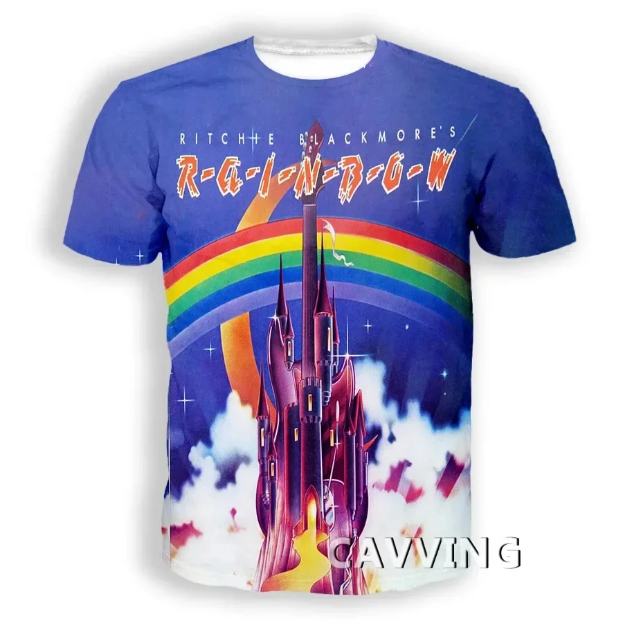 Popular Rock Rainbow Band 3D Printed Men\'s/Women\'s T shirt Summer Hip Hop Trend Short Sleeve Top Oversized Cool O-Neck Tee Shirt