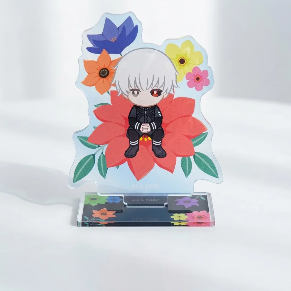 Anime Tokyo Ghoul 15Cm Acrylic Stand Set, Halloween Gift, Ken Kaneki Touka Kirishima, Birthday Gift For Fans Keychain