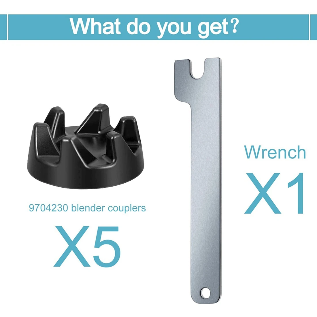 5 Stück 9704230   Mixer-Ersatzteile, Mixer-Kupplungszubehör, Gummi-Zahnradkupplung