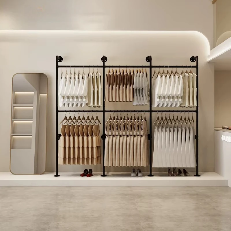 

Bedroom Clothes Storage Cabinet Sets Carbon Steel Expandable Coating Rack Interior Heavy Duty Wardrobe