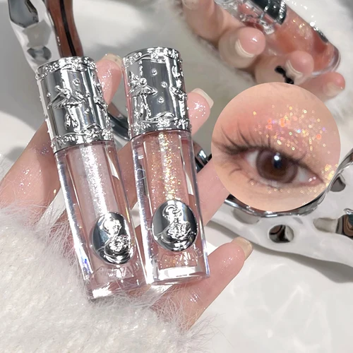 Imagen 2 del producto Sombra de ojos líquida nacarada, brillo de gusano de seda, ojos brillantes, maquillaje coreano, sombra de ojos fina brillante, delineador de ojos, resaltador cosmético