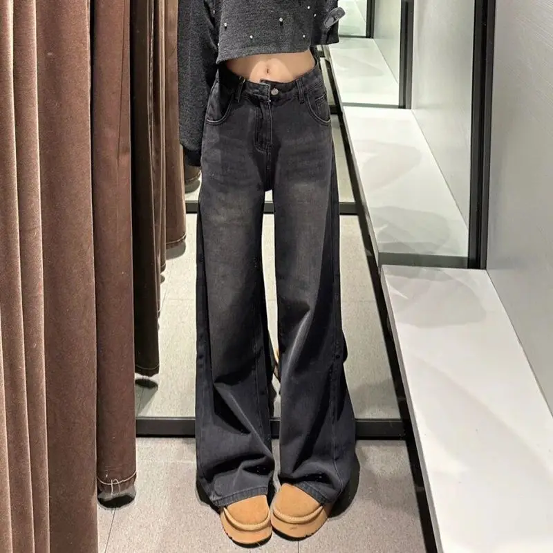 

Streetwear Femmes Girl Jeans High Fashion Trend Popular Female Clothing Denim Hot Sense Series Solid Color All Match Long New