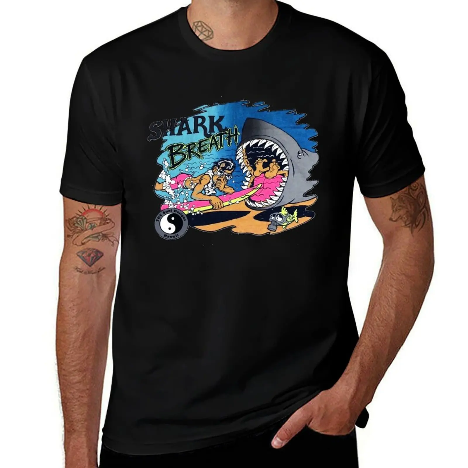 T&C Shark Breath (retro 80s) T-Shirt Casual Work Wear T-Shirt