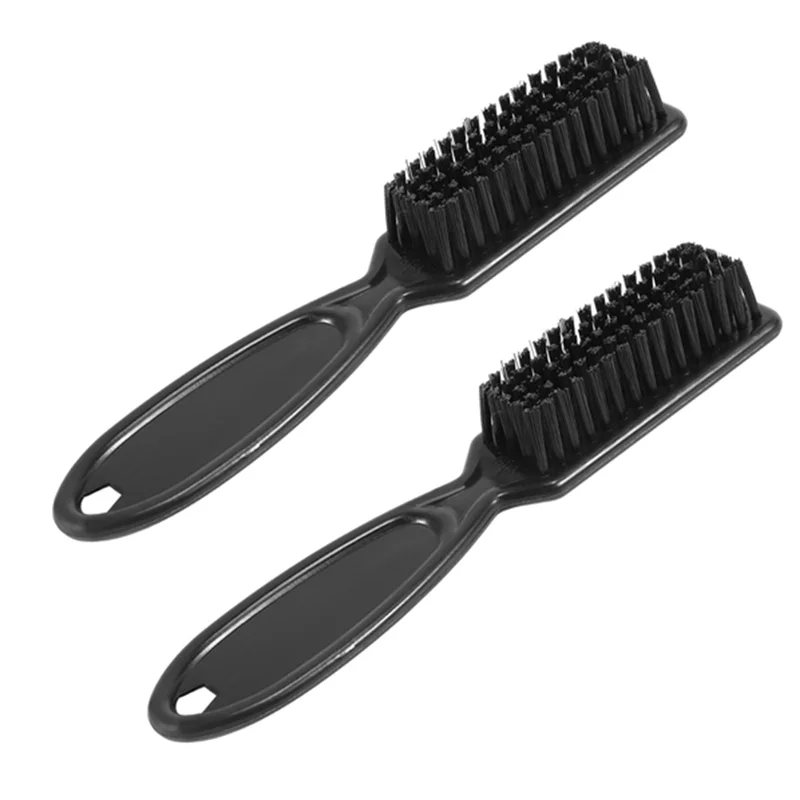 2 Pcs Fade Brush Comb Scissors Cleaning Brush Barber Shop Skin Fade Vintage Oil Head Shape Carving Cleaning Brush