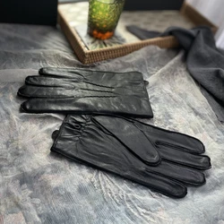 GOURS-Gants en Cuir group pour Homme, Noir, Peau de Chèvre group, Écran Tactile, GSM049, Hiver, Garder au Chaud, Super Remise, Nouveau