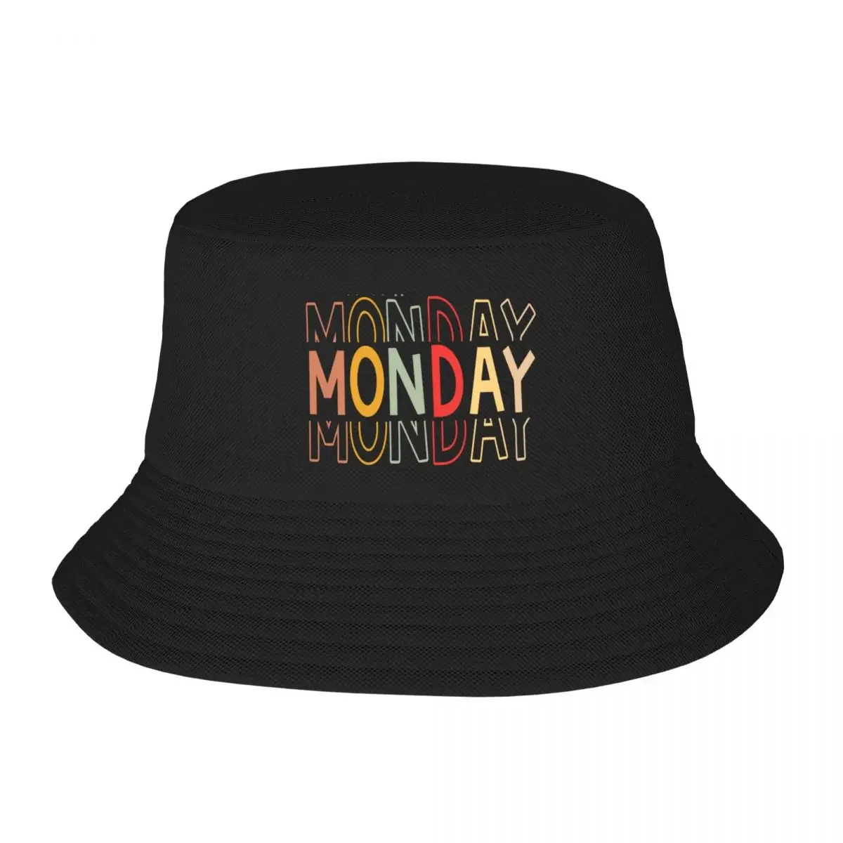 Day of the Week MONDAY Colorful Apparel Bucket Hat Ball Cap Trucker Cap Streetwear For Men Women's