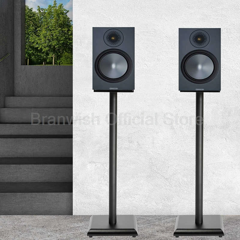 60cm/80cm 2pcs Speaker Stand Floor Bookshelf Surround Sound Audio Bracket Home Theater Wooden Sound Box Stand for Living Room