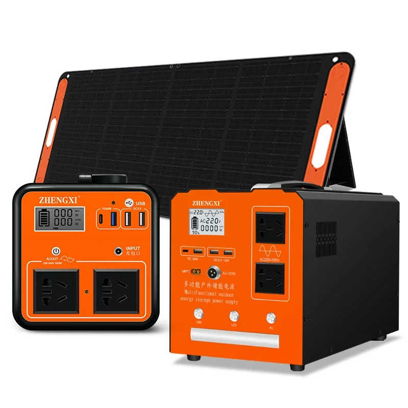 2023 New Mini Off Grid Solar Energy System 500W 1000W 2000W Solar Power Bank Portable Outdoor Solar Generator