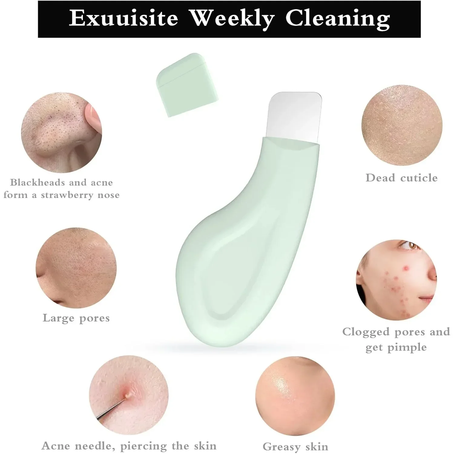 Outil d'élimination des points noirs, grattoir en Silicone pour le nettoyage en profondeur du nez, outil de soins de la peau pour hommes et femmes
