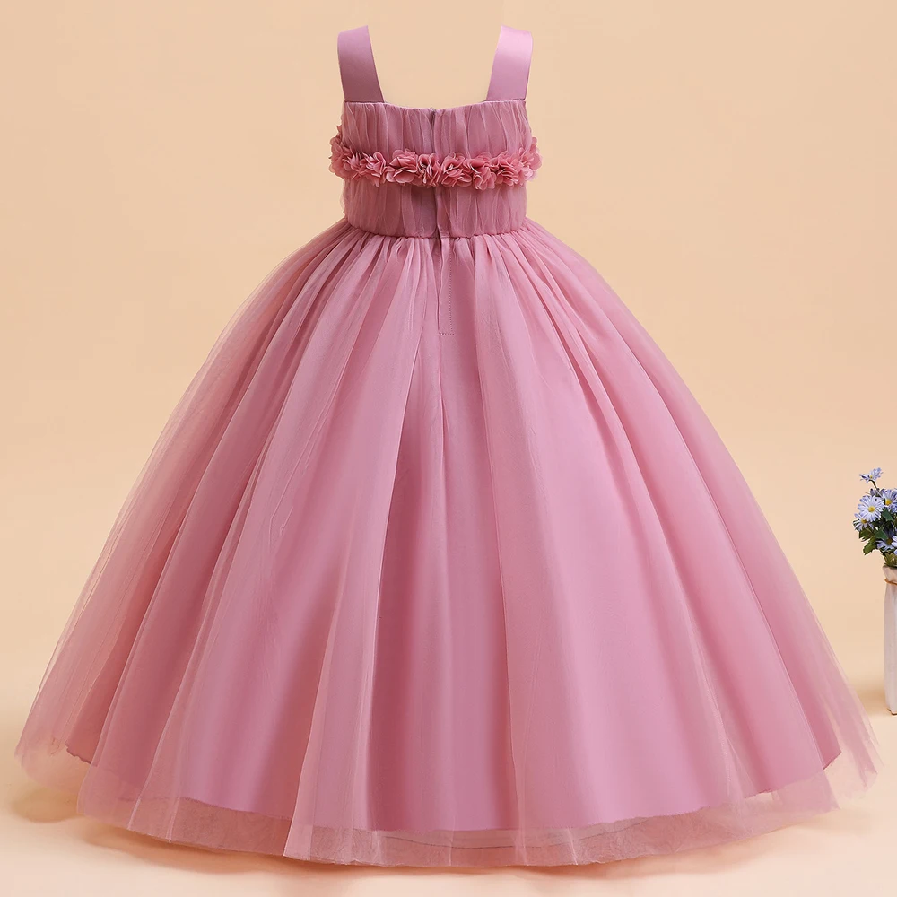 Christmas Princess Dress Teen Girls Bridesmild Clothes Flower Girl Dresses For Wedding Prom Gown Kids Birthday Party Vestidos