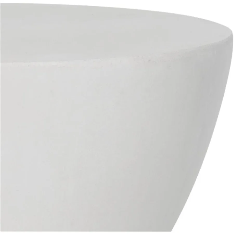 Moderner Beton-Akzenttisch für Außenräume, dunkelgraues rundes Design, 17,7 Zoll Durchmesser, langlebiges und stilvolles Möbelstück für