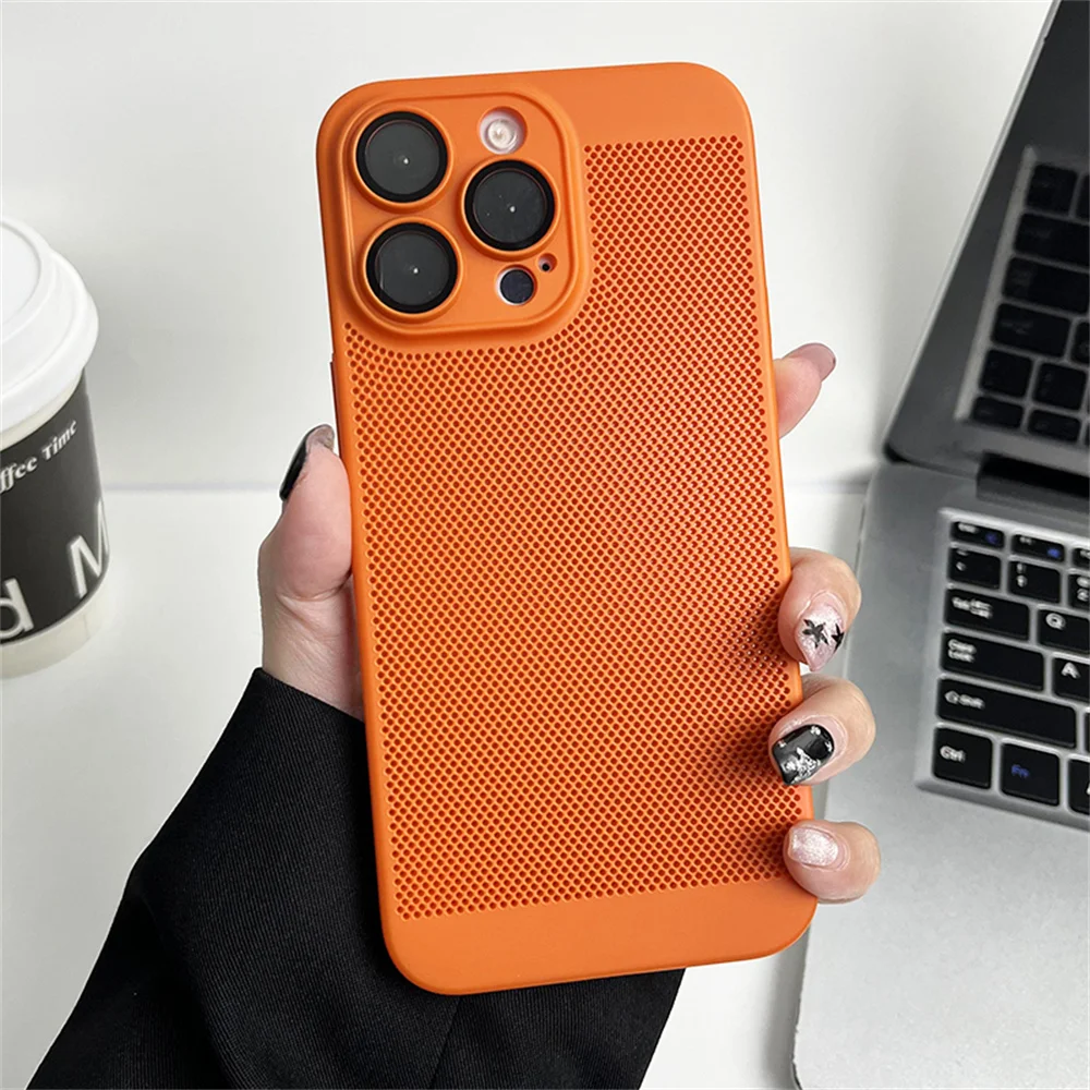Original Kühlung Matte Wärmeableitung Fall Für iPhone 17 16 15 14 13 12 11 Pro Max X XS Max XR 7 8 Plus 17 Luft Metallic Abdeckung – Detail 9