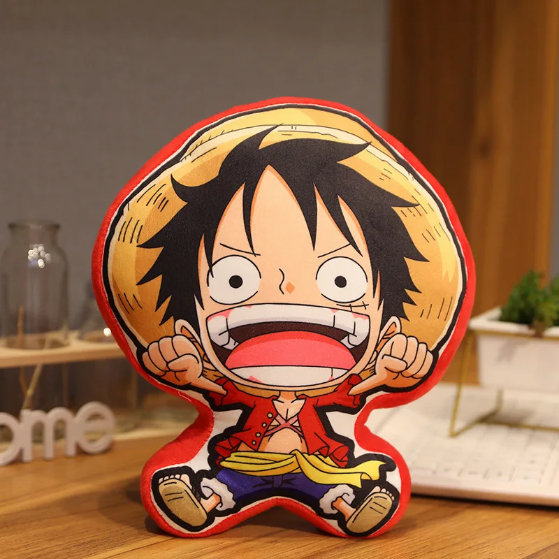 One Pieces Pillow Anime Luffy Zoro Chopper Sanji Figures Model Toys Cushion Pillow Home Sofa Decoration Funny Birthday Gift