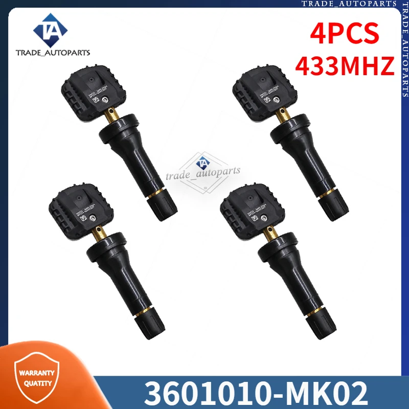 3601010-MK02 Tire Pressure Monitor System Sensor 4PCS For Changan UNI-V iDD Oushang Z6 X5 X7 PLUS CS75 TPMS 433MHZ 3601010MK02