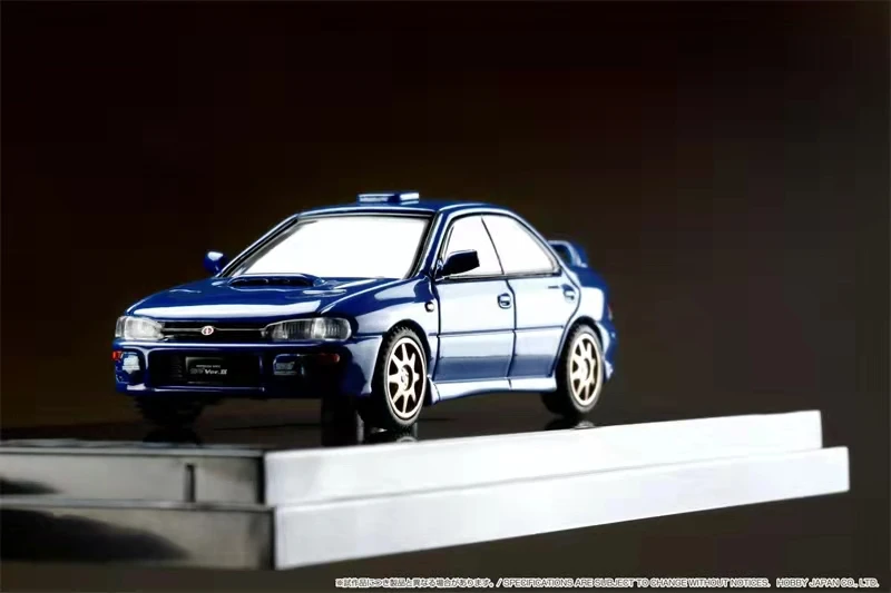 Hobby Japan 1:64  IMPREZA WRX (GC8) STi Sports Blue W/engine Model Car