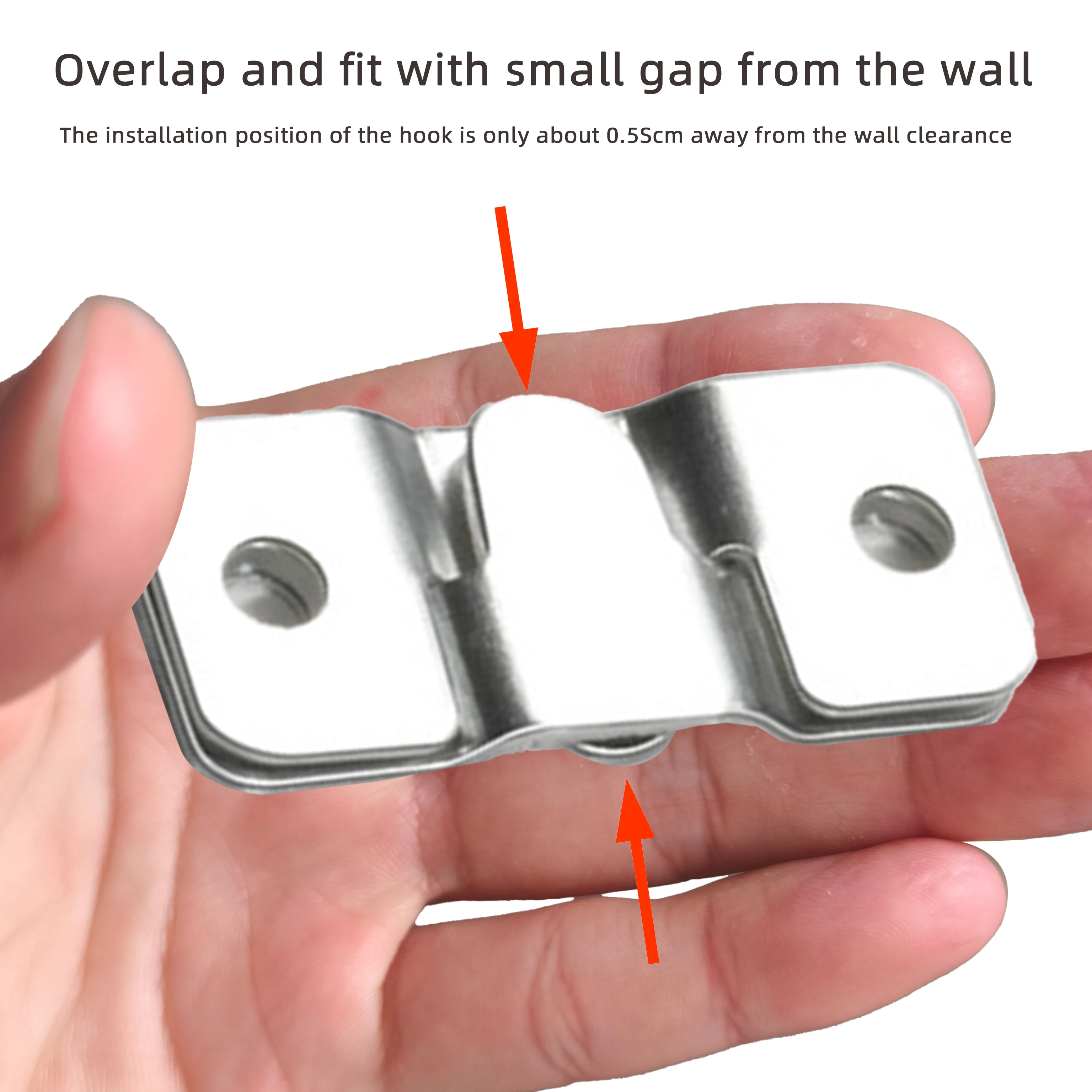 2/10/20PCS Stainless Steel Interlock Hanging Buckle Picture Frame Mirror Frame Hook Flush Mount Wall Hanger Furniture Connector