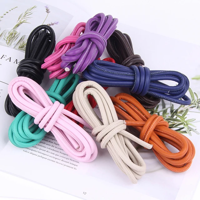 REGELIN 3/4/5/6mm 2 metry kolorowe skórzane paski z owczej skóry ustalenia skórzany sznurek sznurek liny naszyjnik DIY tworzenie bransoletek