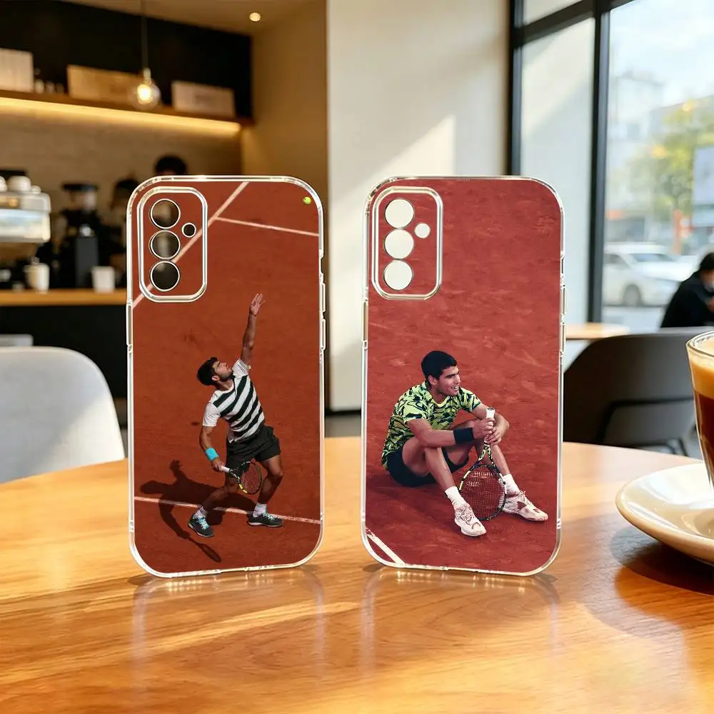 TenniS Carlos Alcaraz Phone Case Transparent Silicone Soft For SamsungA10,12,20,21S,30,31,40,50,51,52,70,71