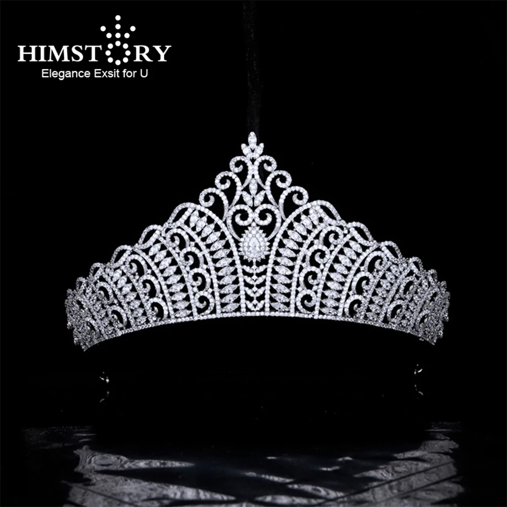 

Himstory European Queen Bride Wedding Headdress Model Beauty Pageant Tiaras Hair Accessories