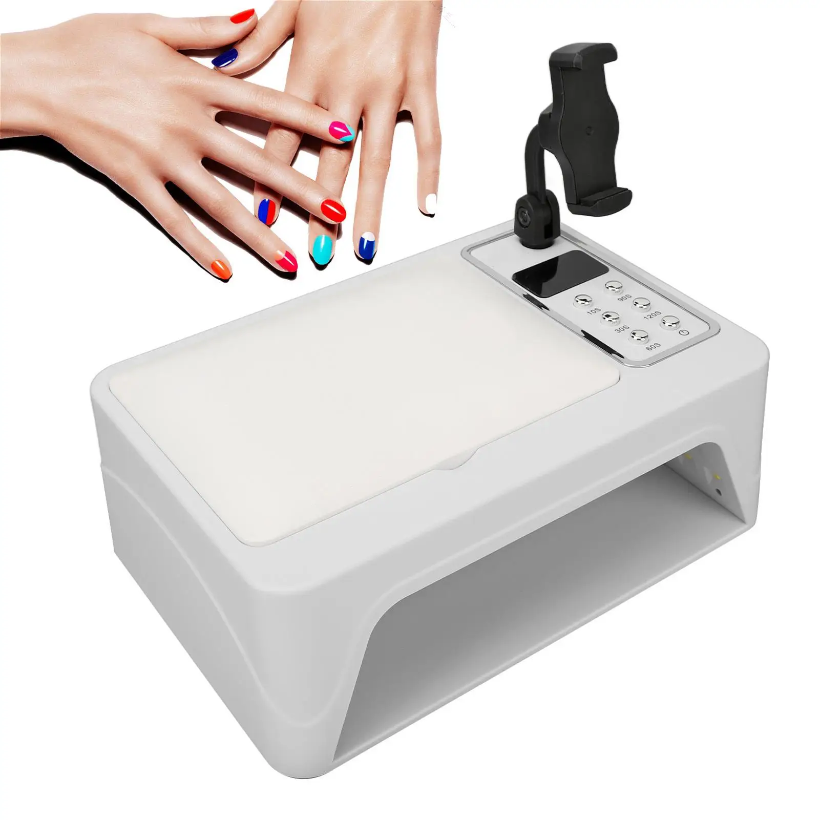 大型 LED ネイルドライヤーランプ 電話スタンド付き サロン用 EU プラグ 100240V プロフェッショナルネイルアートツール用