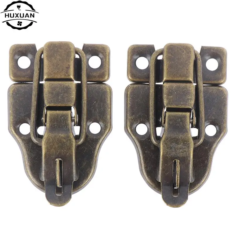 골동품 걸쇠 철제 잠금 캐치 래치, 보석 가슴 상자, 여행 가방 버클 클립 걸쇠, 빈티지 하드웨어, 2 개