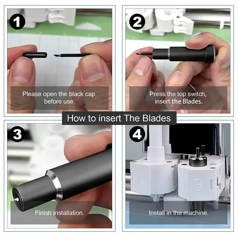 30/45/60 Degrees Replacement Blades For Roland Cricut Plotter Blade Knife Cutter Blades For Power Tools Cutting Plotter 50PCS