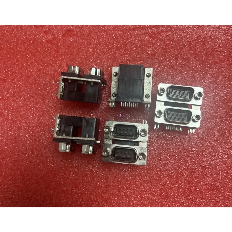 5pcs  / Double layer DB9+DB9 stacked D-SUB row spacing 3.92 dual port DR9 male pair DR9 male rivet lock VGA twins