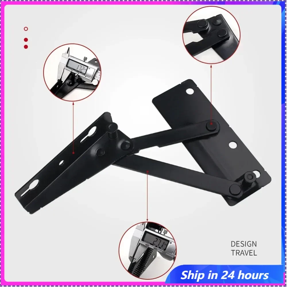 

2pcs Professional Spring Hinges Sofa Bed Spring Hinge Instrument 80 Degree Folding Cabinet Door Lift Up Top Home Tool