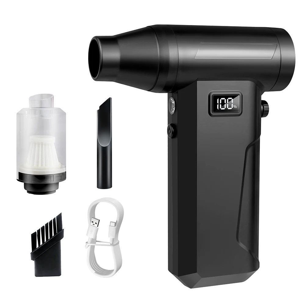 

7800 000RPH Воздуходувка Электрический турбореактивный вентилятор Бесщеточный двигатель Высокоскоростной турбо-сильный вентилятор Перезаряжаемый через USB Мощный пылеочиститель