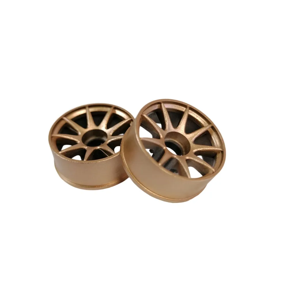 DXR 1/28 Kyosho MINIZ RWD Machine Cutted Light Gold Wheel White 2Pcs XRM002G-W XRM002G-N