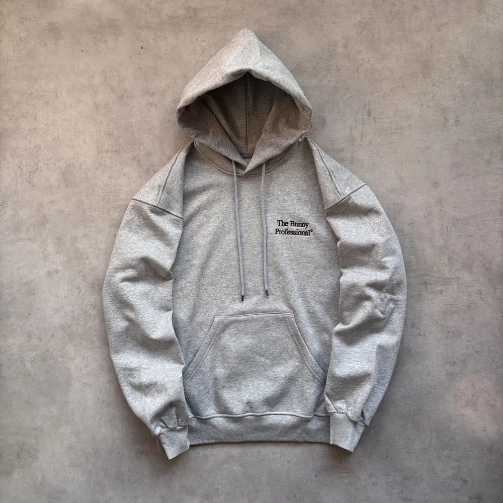 TheEnnoy Professional Unisex Hoodie Pure Color Casual Fleece Lined Loose Fit Basic Style Spring Autumn Winter Warm Cotton