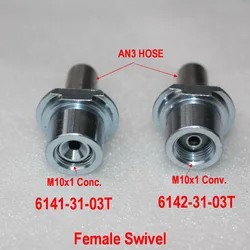 M10x1 Female CONV. CONV. Swivel Fitting 3-pc For AN3 Braided Hose