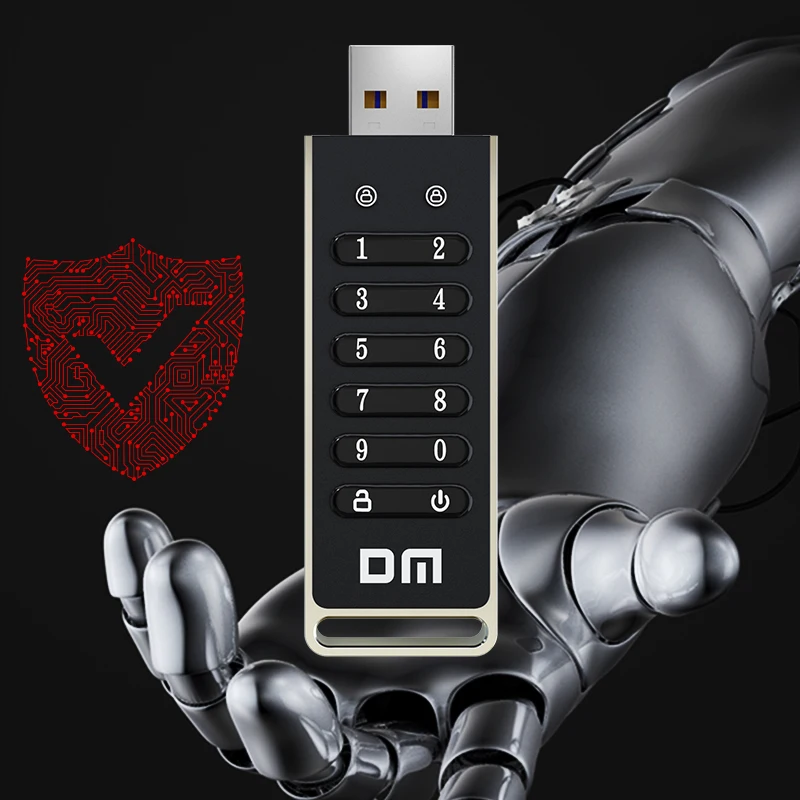 Német márka FD063 256-bit encrypted USB Meghengerget Jelszó Biztonságos Flash’s Theme Meghengerget USB3.2 U disc Alatámaszt reset/wipe/auto zár Függvény