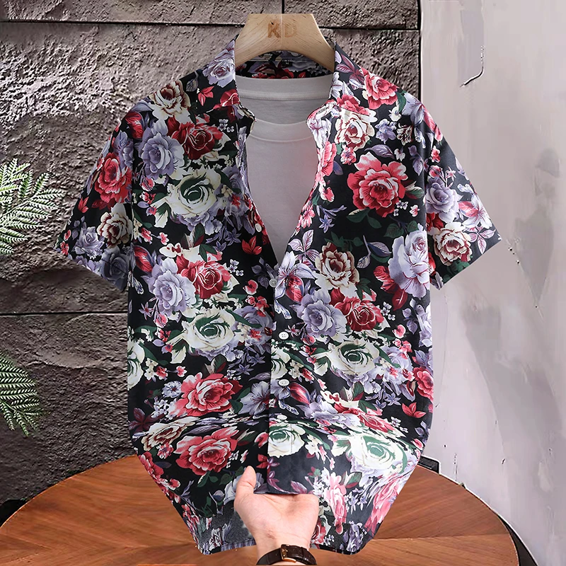 

Casual Short Sleeve Blouse Men's Streetwear Fashion Shirt Streetdress Hombre Male Clothing Spring Autumn Camisa Men's Shirts New