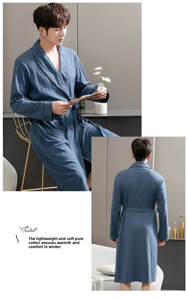 Bata para hombre de manga larga
